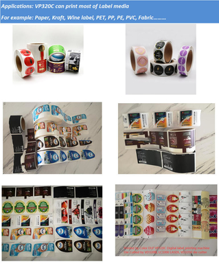 Cmyk 320mm Digital Label LED آلة طباعة ليزر