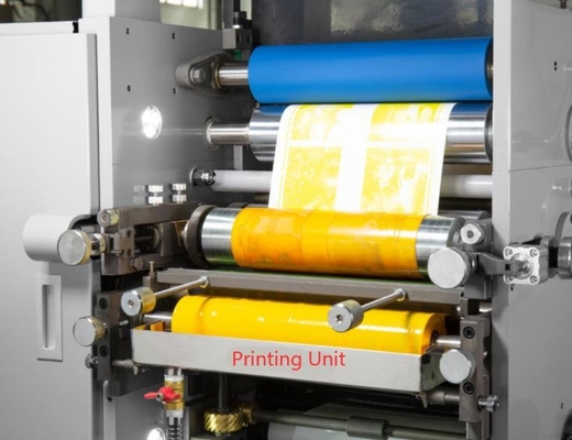 ZBS 320 آلة طباعة العلامات المرنة المرنة 310mm UV Flexo Label Printer