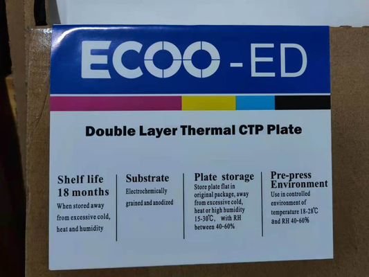 تعمل لوحة CTP الحرارية ذات الطبقة المزدوجة على المدى الطويل والمقاومة للمواد الكيميائية لطباعة الأوفست