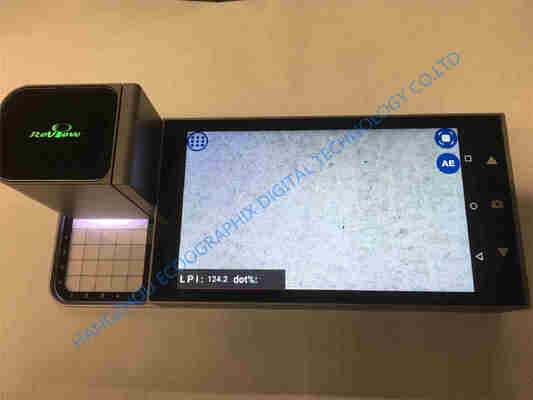 مقياس كثافة لوحة الطباعة CTP مع 720p HD LCD الشاشة اللمسية نظام التشغيل أندرويد وتحليل نقاط الصورة المجهرية HD في الوقت الحقيقي