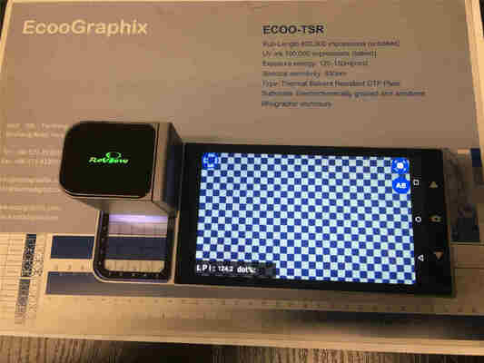 مقياس كثافة ألواح RePlate CTP بشاشة لمس LCD عالية الدقة 720p